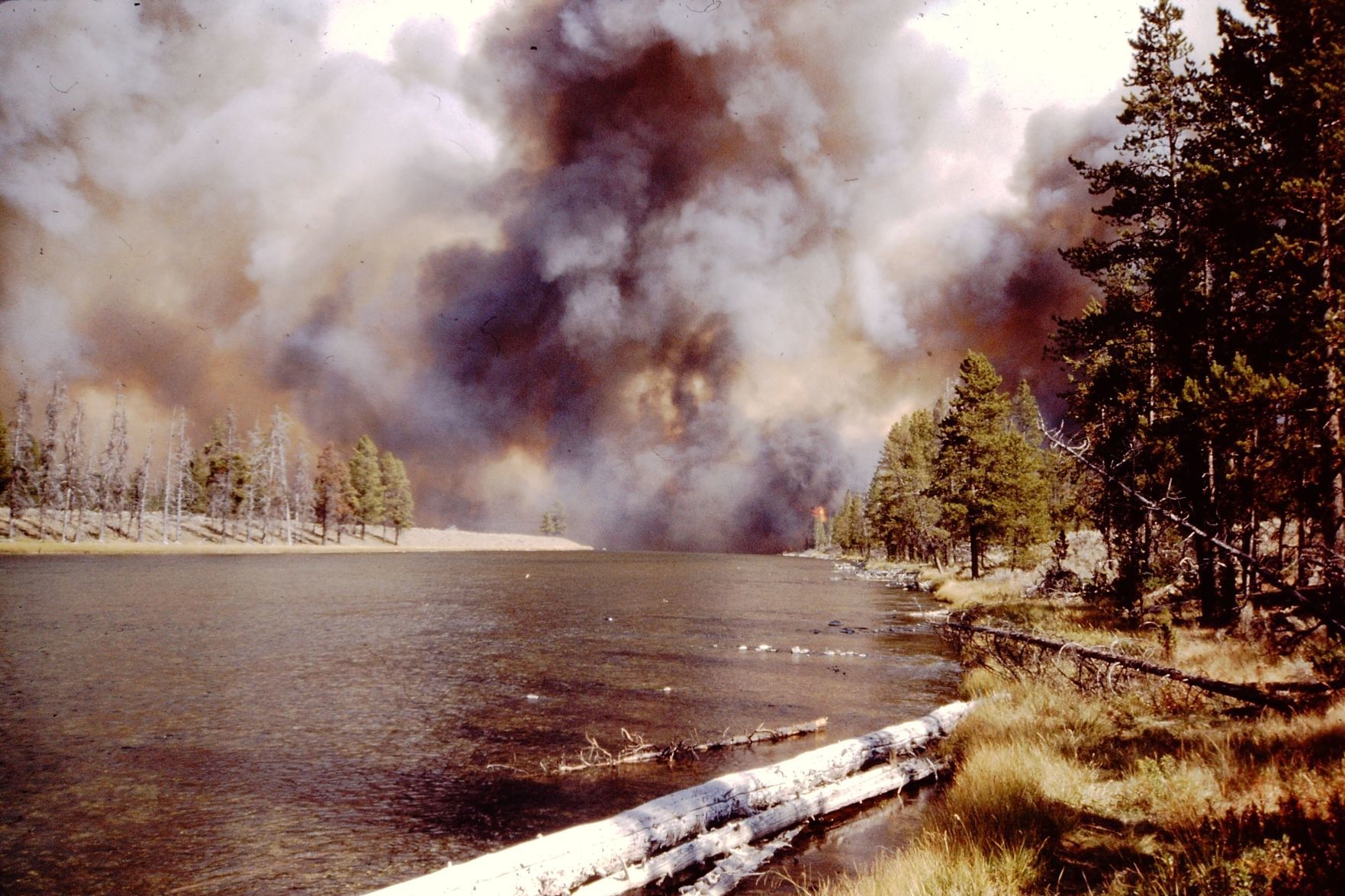 Fire crosses the Madison